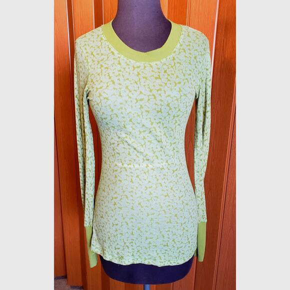 Charlotte Russe Tops - Charlotte Russe size large green long sleeve thermal top